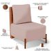 Poltrona Decorativa Sala de Estar Living Pés Madeira Hungria L02 Couríssimo Camel Linho Rosê - Lyam