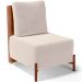 Poltrona Decorativa Sala de Estar Living Pés Madeira Hungria L02 Couríssimo Camel Suede Bege - Lyam