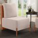 Poltrona Decorativa Sala de Estar Living Pés Madeira Hungria L02 Couríssimo Camel Suede Bege - Lyam