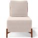 Poltrona Decorativa Sala de Estar Living Pés Madeira Hungria L02 Couríssimo Camel Suede Bege - Lyam