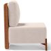 Poltrona Decorativa Sala de Estar Living Pés Madeira Hungria L02 Couríssimo Camel Suede Bege - Lyam