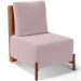 Poltrona Decorativa Sala de Estar Living Pés Madeira Hungria L02 Couríssimo Camel Suede Rosê - Lyam