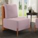 Poltrona Decorativa Sala de Estar Living Pés Madeira Hungria L02 Couríssimo Camel Suede Rosê - Lyam