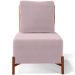 Poltrona Decorativa Sala de Estar Living Pés Madeira Hungria L02 Couríssimo Camel Suede Rosê - Lyam