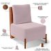 Poltrona Decorativa Sala de Estar Living Pés Madeira Hungria L02 Couríssimo Camel Suede Rosê - Lyam