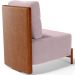 Poltrona Decorativa Sala de Estar Living Pés Madeira Hungria L02 Couríssimo Camel Suede Rosê - Lyam