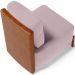 Poltrona Decorativa Sala de Estar Living Pés Madeira Hungria L02 Couríssimo Camel Suede Rosê - Lyam
