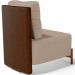 Poltrona Decorativa Sala de Estar Living Pés Madeira Hungria L02 Couríssimo Marrom Linho Bege Escuro - Lyam