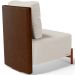 Poltrona Decorativa Sala de Estar Living Pés Madeira Hungria L02 Couríssimo Marrom Linho Cru - Lyam