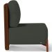 Poltrona Decorativa Sala de Estar Living Pés Madeira Hungria L02 Couríssimo Marrom Linho Verde Musgo - Lyam