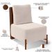 Poltrona Decorativa Sala de Estar Living Pés Madeira Hungria L02 Couríssimo Marrom Suede Bege - Lyam