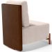 Poltrona Decorativa Sala de Estar Living Pés Madeira Hungria L02 Couríssimo Marrom Suede Bege - Lyam