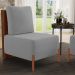 Poltrona Decorativa Sala de Estar Living Pés Madeira Hungria L02 Couríssimo Marrom Suede Cinza - Lyam