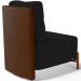 Poltrona Decorativa Sala de Estar Living Pés Madeira Hungria L02 Couríssimo Marrom Suede Preto - Lyam
