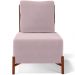 Poltrona Decorativa Sala de Estar Living Pés Madeira Hungria L02 Couríssimo Marrom Suede Rosê - Lyam