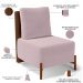 Poltrona Decorativa Sala de Estar Living Pés Madeira Hungria L02 Couríssimo Marrom Suede Rosê - Lyam