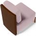 Poltrona Decorativa Sala de Estar Living Pés Madeira Hungria L02 Couríssimo Marrom Suede Rosê - Lyam