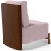 Poltrona Decorativa Sala de Estar Living Pés Madeira Hungria L02 Couríssimo Marrom Suede Rosê - Lyam