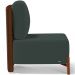 Poltrona Decorativa Sala de Estar Living Pés Madeira Hungria L02 Couríssimo Marrom Suede Verde Musgo - Lyam