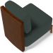 Poltrona Decorativa Sala de Estar Living Pés Madeira Hungria L02 Couríssimo Marrom Suede Verde Musgo - Lyam