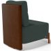 Poltrona Decorativa Sala de Estar Living Pés Madeira Hungria L02 Couríssimo Marrom Suede Verde Musgo - Lyam