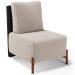 Poltrona Decorativa Sala de Estar Living Pés Madeira Hungria L02 Couríssimo Preto Bouclê Creme - Lyam