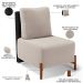 Poltrona Decorativa Sala de Estar Living Pés Madeira Hungria L02 Couríssimo Preto Bouclê Creme - Lyam