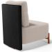 Poltrona Decorativa Sala de Estar Living Pés Madeira Hungria L02 Couríssimo Preto Bouclê Creme - Lyam