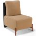 Poltrona Decorativa Sala de Estar Living Pés Madeira Hungria L02 Couríssimo Preto Bouclê Mostarda - Lyam