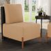 Poltrona Decorativa Sala de Estar Living Pés Madeira Hungria L02 Couríssimo Preto Bouclê Mostarda - Lyam