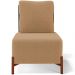 Poltrona Decorativa Sala de Estar Living Pés Madeira Hungria L02 Couríssimo Preto Bouclê Mostarda - Lyam