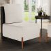 Poltrona Decorativa Sala de Estar Living Pés Madeira Hungria L02 Couríssimo Preto Linho Cru - Lyam