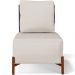 Poltrona Decorativa Sala de Estar Living Pés Madeira Hungria L02 Couríssimo Preto Linho Cru - Lyam