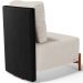 Poltrona Decorativa Sala de Estar Living Pés Madeira Hungria L02 Couríssimo Preto Linho Cru - Lyam