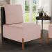 Poltrona Decorativa Sala de Estar Living Pés Madeira Hungria L02 Couríssimo Preto Linho Rosê - Lyam