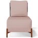 Poltrona Decorativa Sala de Estar Living Pés Madeira Hungria L02 Couríssimo Preto Linho Rosê - Lyam