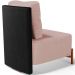 Poltrona Decorativa Sala de Estar Living Pés Madeira Hungria L02 Couríssimo Preto Linho Rosê - Lyam