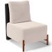 Poltrona Decorativa Sala de Estar Living Pés Madeira Hungria L02 Couríssimo Preto Suede Bege - Lyam