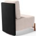 Poltrona Decorativa Sala de Estar Living Pés Madeira Hungria L02 Couríssimo Preto Suede Bege - Lyam