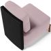 Poltrona Decorativa Sala de Estar Living Pés Madeira Hungria L02 Couríssimo Preto Suede Rosê - Lyam