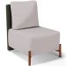 Poltrona Decorativa Sala de Estar Living Pés Madeira Hungria L02 Couríssimo Verde Linho Bege - Lyam