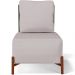 Poltrona Decorativa Sala de Estar Living Pés Madeira Hungria L02 Couríssimo Verde Linho Bege - Lyam