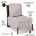 Poltrona Decorativa Sala de Estar Living Pés Madeira Hungria L02 Couríssimo Verde Linho Bege - Lyam
