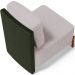 Poltrona Decorativa Sala de Estar Living Pés Madeira Hungria L02 Couríssimo Verde Linho Bege - Lyam