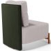 Poltrona Decorativa Sala de Estar Living Pés Madeira Hungria L02 Couríssimo Verde Linho Bege - Lyam