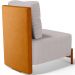 Poltrona Decorativa Sala de Estar Living Pés Madeira Hungria L02 Couríssimo Whisky Linho Bege - Lyam
