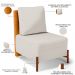 Poltrona Decorativa Sala de Estar Living Pés Madeira Hungria L02 Couríssimo Whisky Linho Cru - Lyam