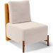 Poltrona Decorativa Sala de Estar Living Pés Madeira Hungria L02 Couríssimo Whisky Suede Bege - Lyam