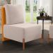 Poltrona Decorativa Sala de Estar Living Pés Madeira Hungria L02 Couríssimo Whisky Suede Bege - Lyam