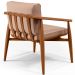 Poltrona Decorativa Sala de Estar com Cintas de Corano Lavínia B04 Linho Rosê - Lyam Decor